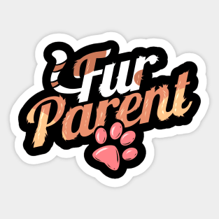 Logo Fur Parent With Cat Paw On Purrsday Sticker